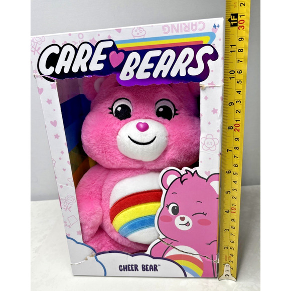 Care Bears Cheer Bear Plush in Box Basic Fun 2020s New Packaging - Picture 10 of 10